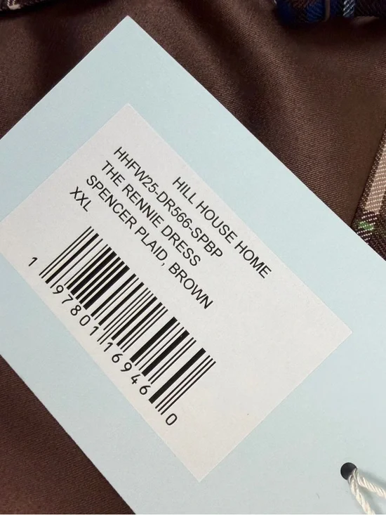 NWT Hill House Brown Spencer Plaid Rennie Dress Size XXL - Picture 8 of 9